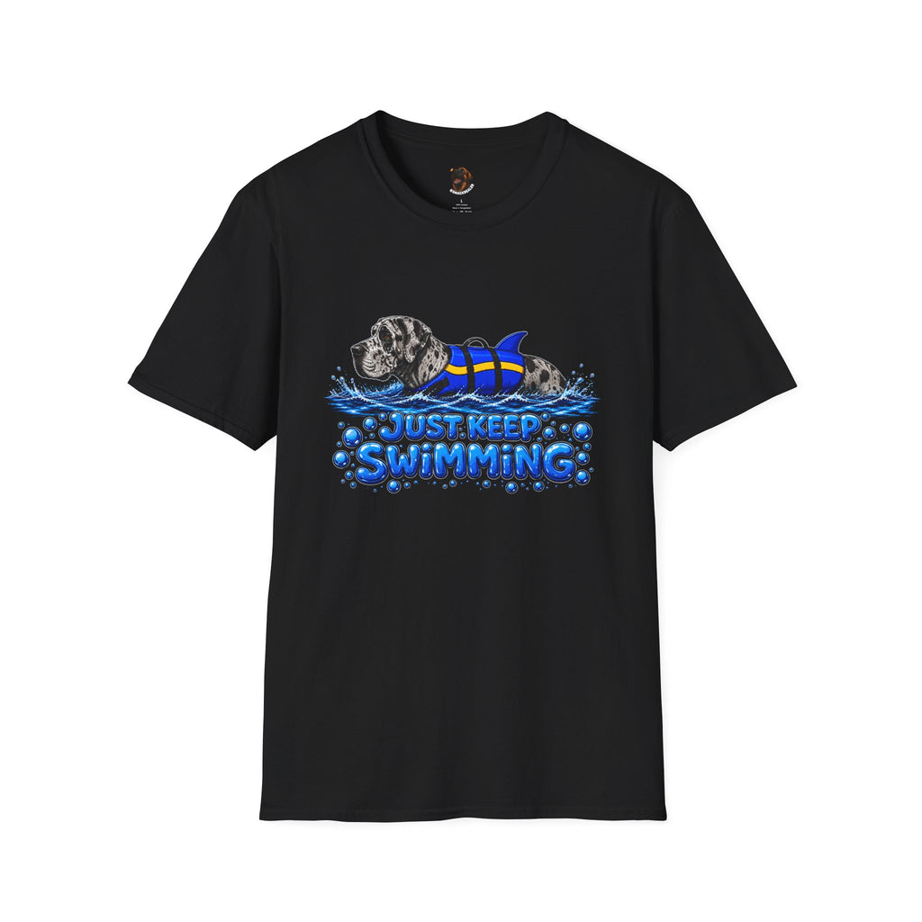 'Just Keep Swimming' - Great Dane T-Shirt