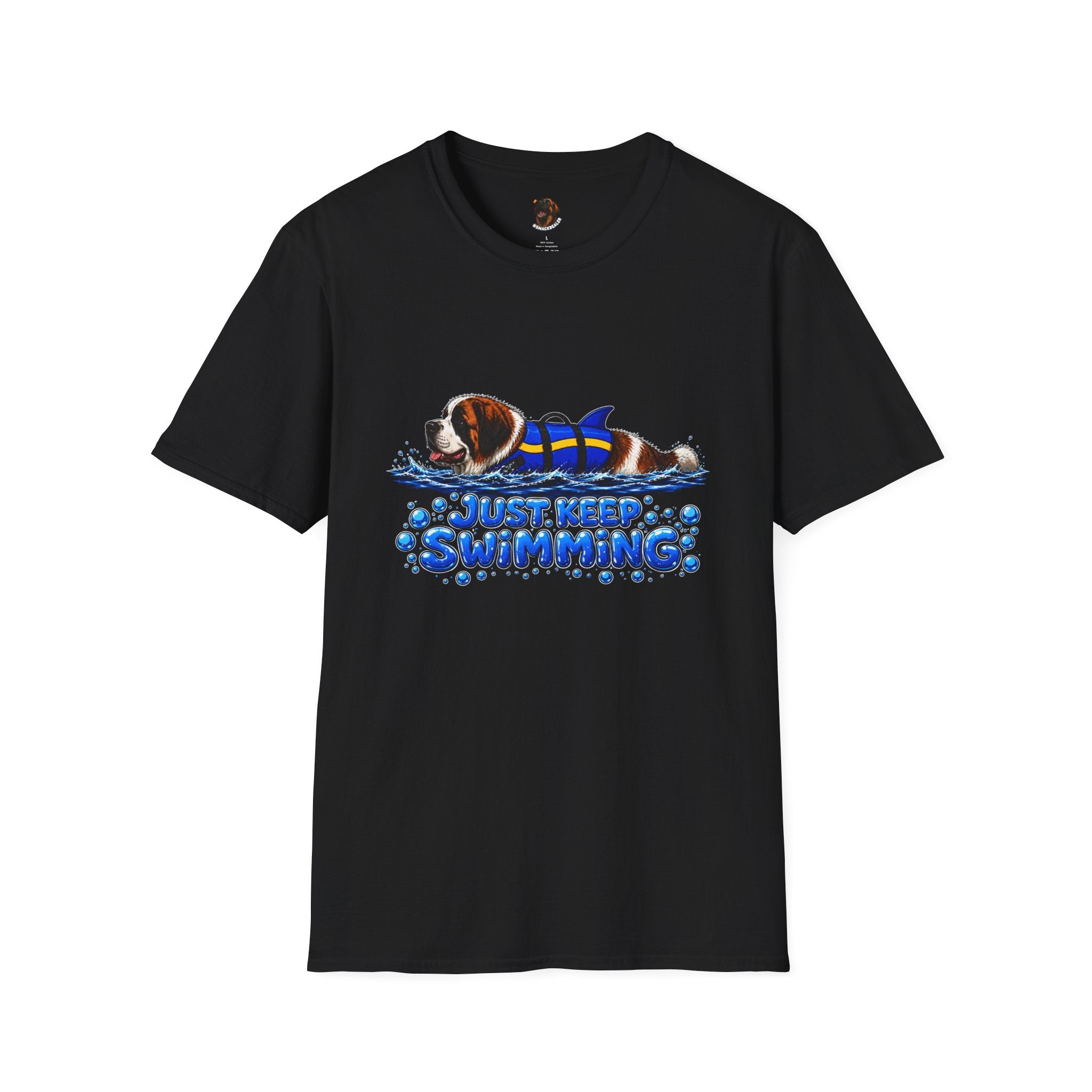 'Just Keep Swimming' - Saint Bernard T-Shirt