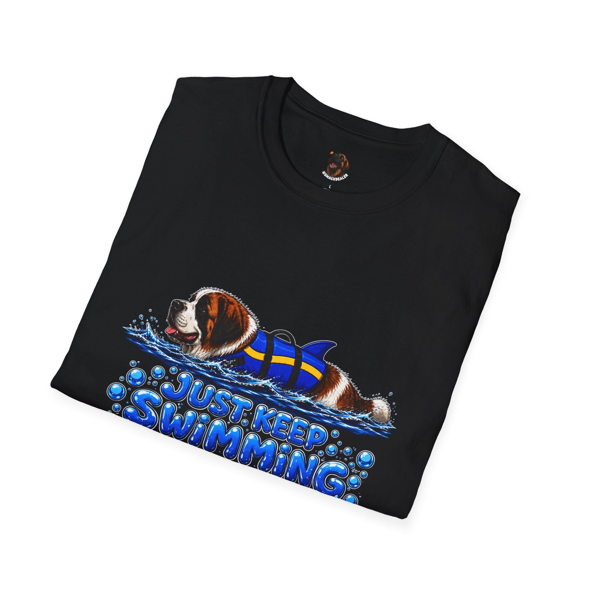 'Just Keep Swimming' - Saint Bernard T-Shirt