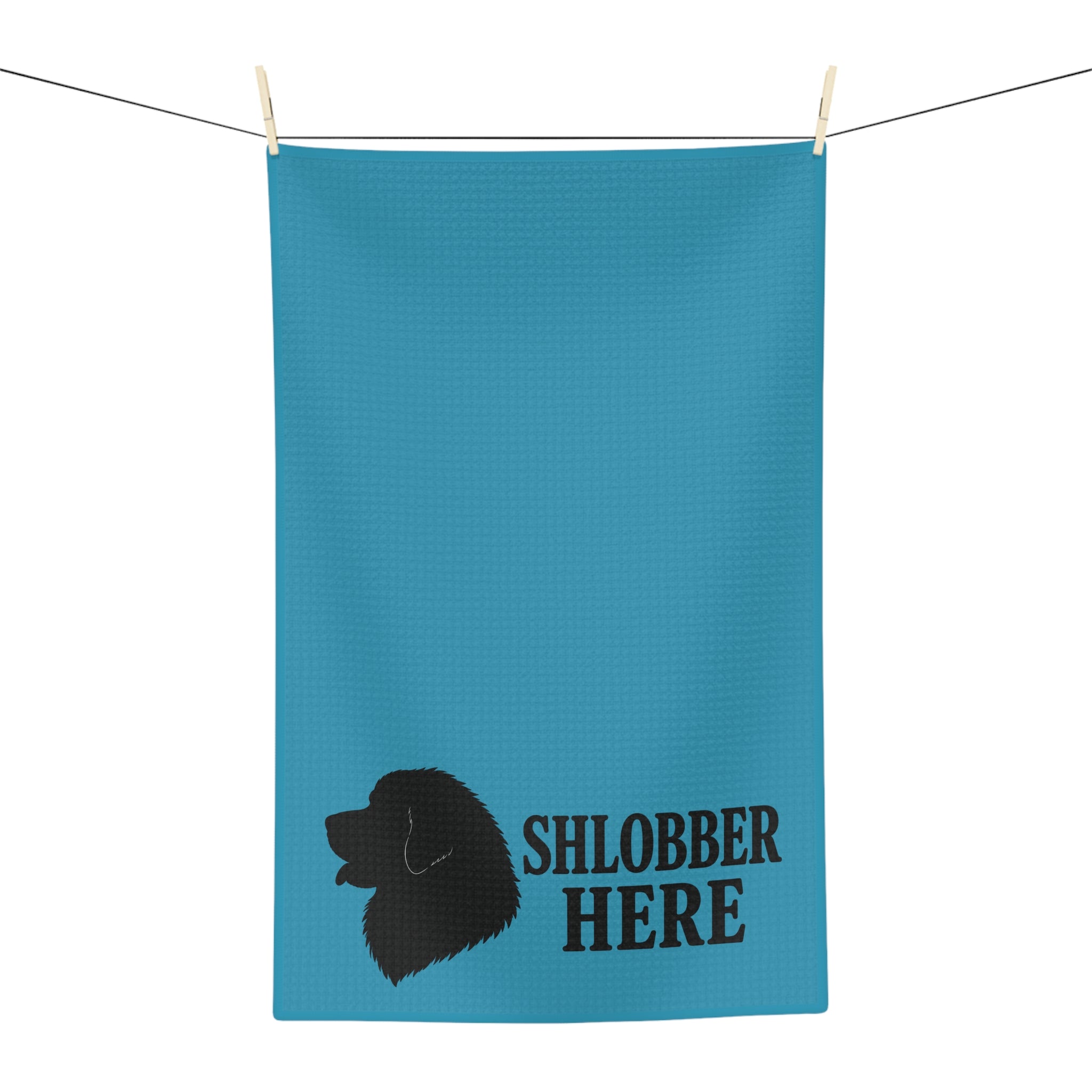 "Shlobber Here” Leonberger Head, Conformation drool towel