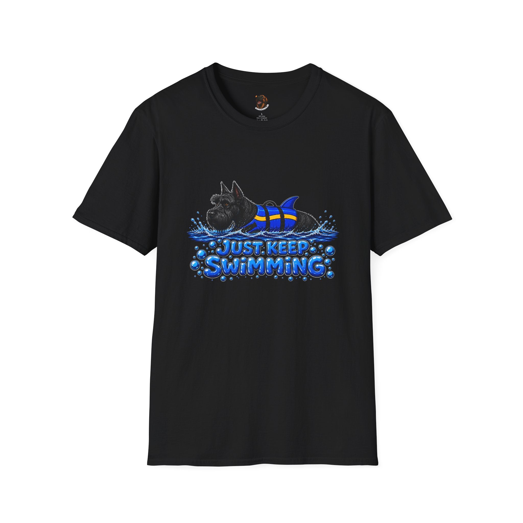 'Just Keep Swimming' - Giant Schnauzer T-Shirt