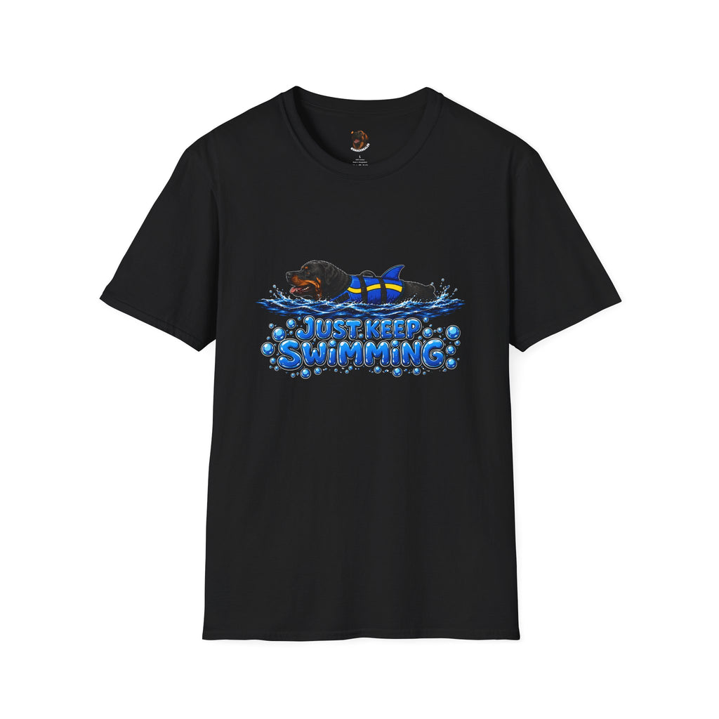 'Just Keep Swimming' - Rottweiler T-Shirt