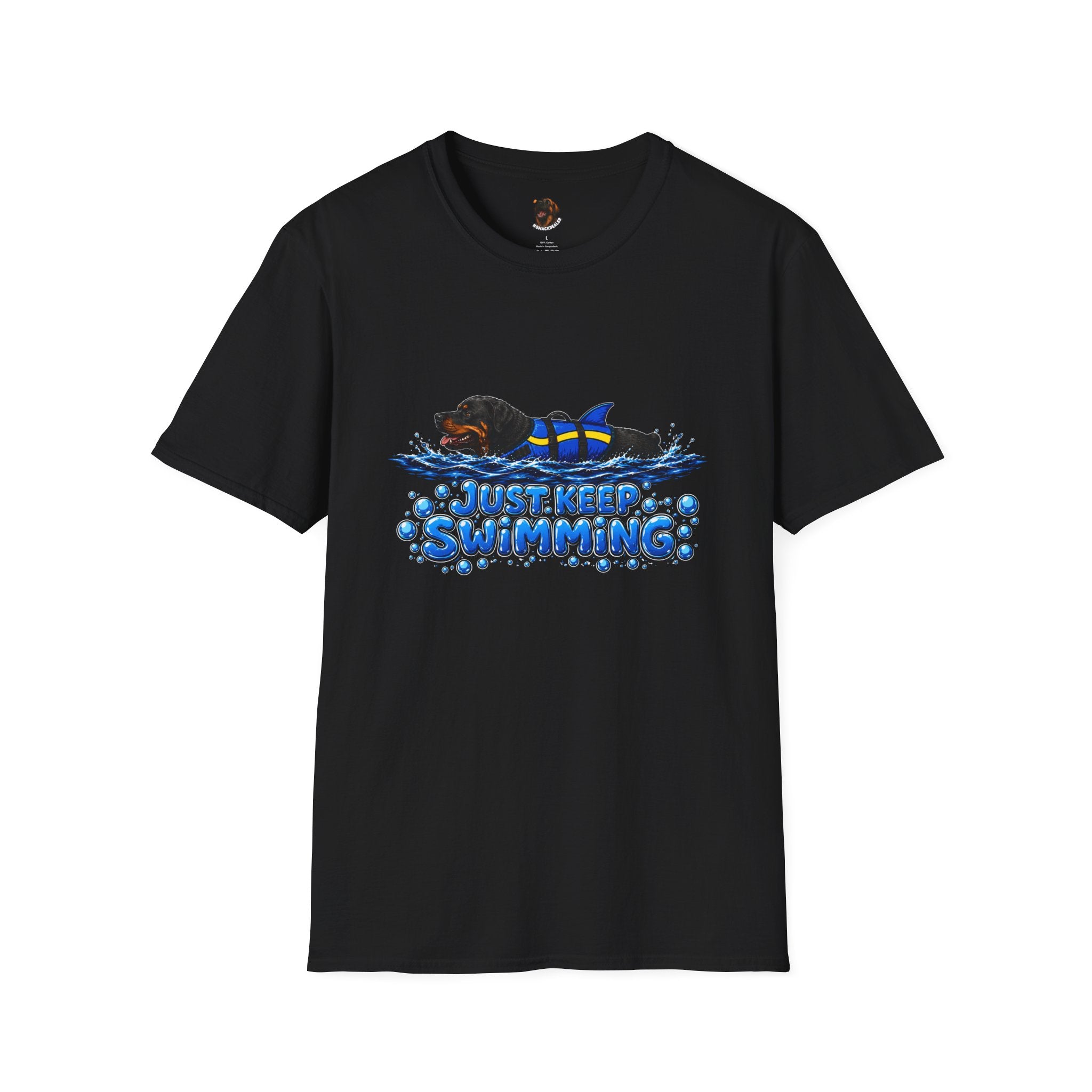 'Just Keep Swimming' - Rottweiler T-Shirt