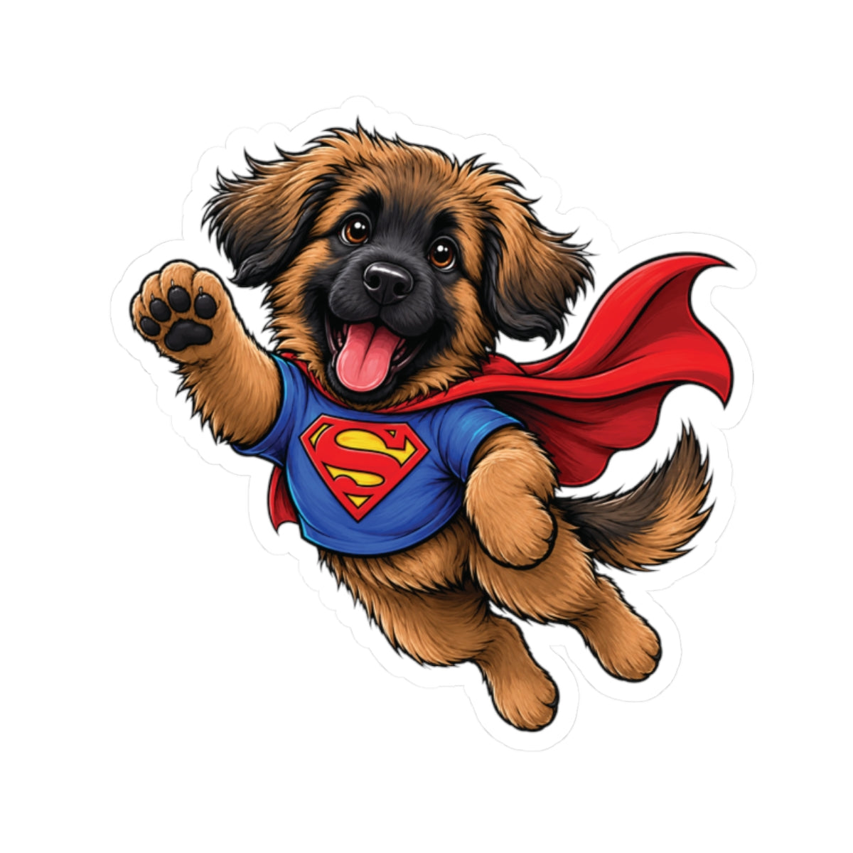 Super Leonberger Pup - Kiss-Cut Sticker
