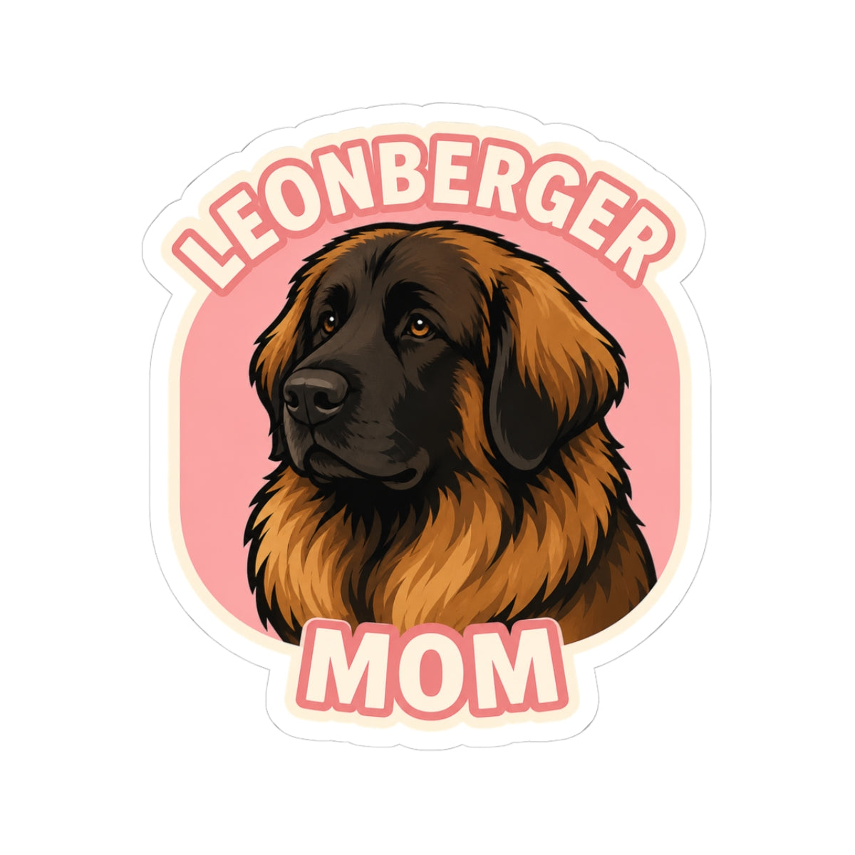 Leonberger Mom Sticker — Kiss-Cut Dog Decal for Pet Moms
