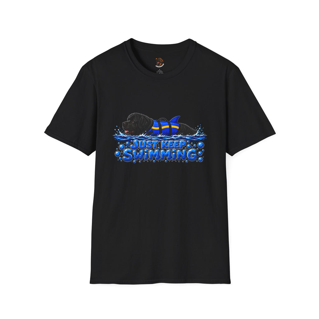 'Just Keep Swimming' - Newfie T-Shirt