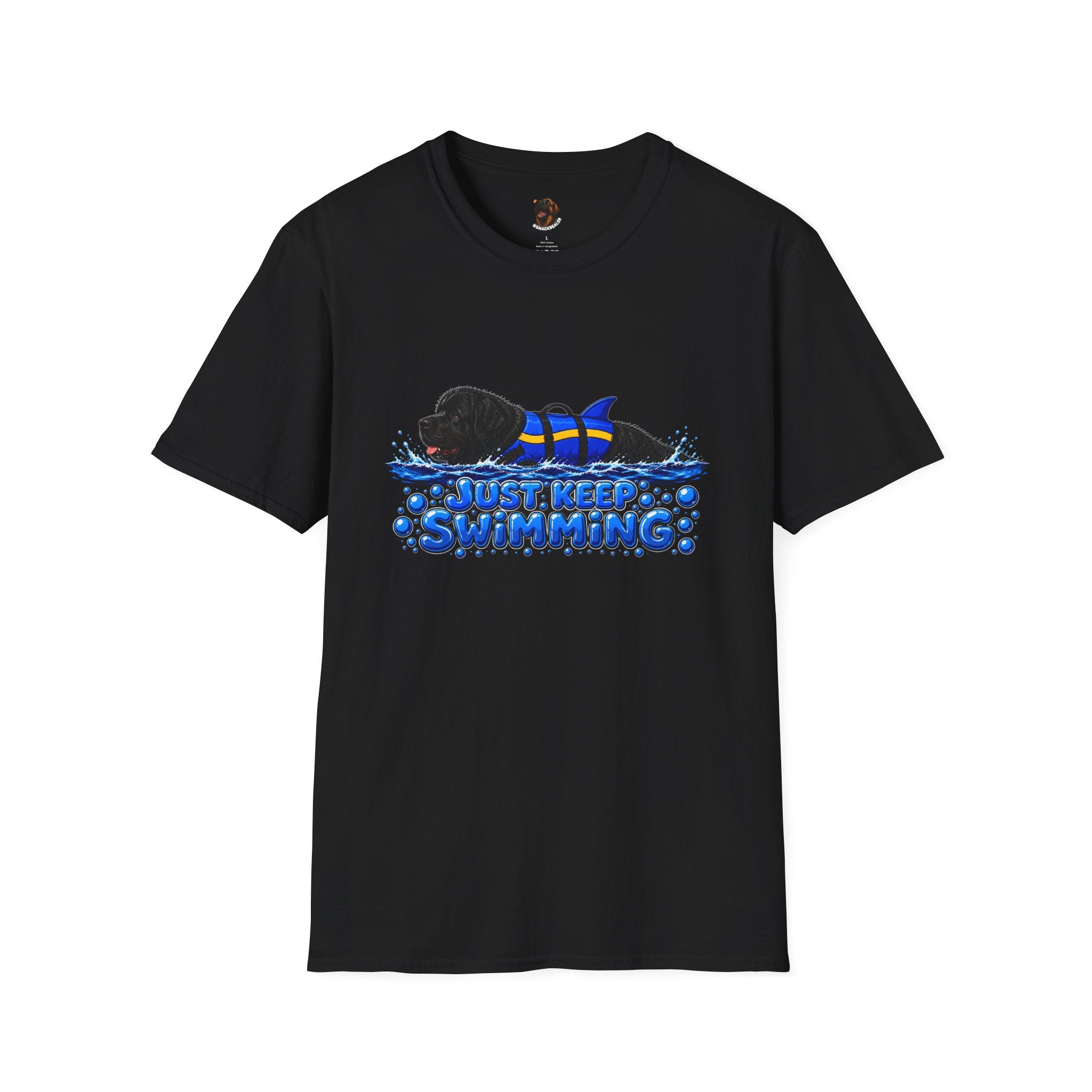 'Just Keep Swimming' - Newfie T-Shirt