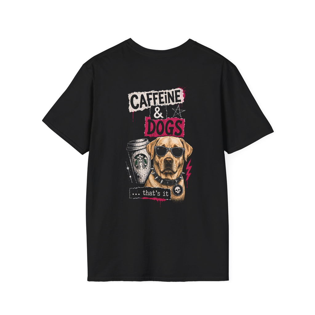 Caffeine & Dogs - Yellow Labrador - Unisex T-Shirt